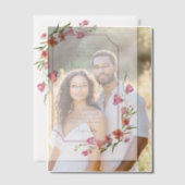 Elegante Romantische Waterverf Bloem Bruiloft Vellum Uitnodigingen (Offset (Koppel))