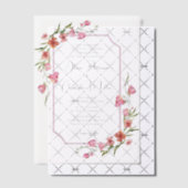 Elegante Romantische Waterverf Bloem Bruiloft Vellum Uitnodigingen (Offset (Uitnodiging))