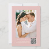 Elegante Romantische Waterverf Bloemen QR Code Huw Save The Date (Achterkant)