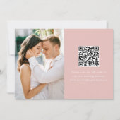 Elegante Romantische Waterverf Bloemen QR Code Huw Save The Date (Achterkant)