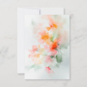 Elegante Romantische Waterverf Bloemen Trouwantwoo RSVP Kaartje (Achterkant)