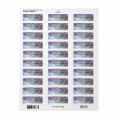 Elegante Romantische Waterverf Paarse Hortensia Fr Etiket