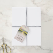 Elegante Romantische Wijngaard Rustieke Bruiloft Cadeaulabel (Met Touw)