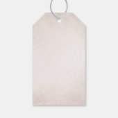Elegante Romantische Wijngaard Rustieke Bruiloft Cadeaulabel (Achterkant)
