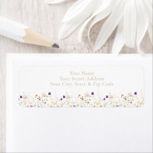 Elegante Romantische Wilde Bloem Bruidsbruiloft Etiket