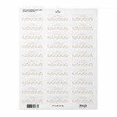 Elegante Romantische Wilde Bloem Bruidsbruiloft Etiket (Full Sheet)