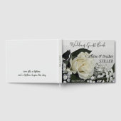 Elegante Romantische Witte Roos Bloemen Schoonheid Gastenboek (Volledig)