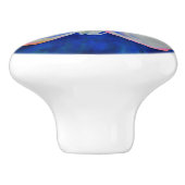 Elegante romantische witte roze waterverf orchidee keramische knop (Zijkant)