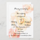  elegante romantische zachte rozen bruiloft kaart (Voorkant / Achterkant)