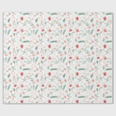 Elegante romantische Zachte Waterverf Bloemen Kers Cadeaupapier (Vlak)