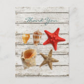 Elegante romantische zeeschelpen strand bruiloft d briefkaart (Voorkant)