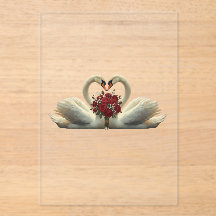 Elegante Romantische Zwanen & Rode Rozen - Valenti