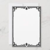 Elegante romantische zwart-wit klassieke bruiloft save the date (Achterkant)