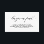 Elegante Romantische, Zwarte, Trouwfonds voor Hone Informatiekaartje<br><div class="desc">Dit is de moderne elegante romantische,  zwarte kalligrafie,  trouwenvelopkaart. U kunt de letterkleuren wijzigen en uw trouwdetails toevoegen in het bijpassende lettertype / lettering. #TeeshaDerrick</div>