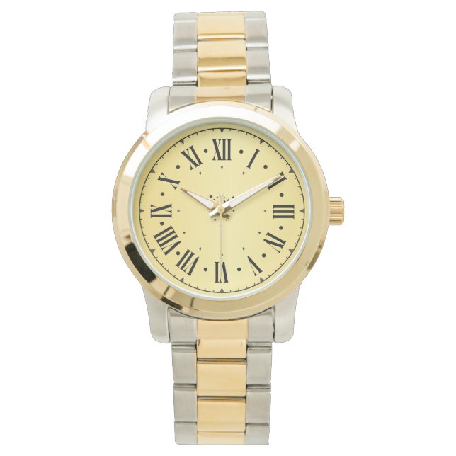 Elegante Romeinse cijfers oversized Horloge (Voorkant)