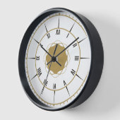 Elegante Romeinse Numerieke Muur Klok - Zwart en G (Hoek)