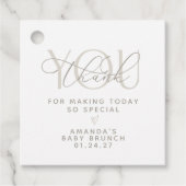 Elegante romige neutrale dank u bedankjes labels (Voorkant)