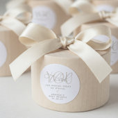 Elegante romige neutrale dank u ronde sticker