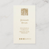 Elegante romige witte glitter goud Sophisticated Visitekaartje (Achterkant)