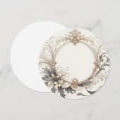 Elegante Rond Kaart (Voorkant / Achterkant)