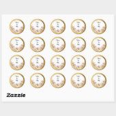 Elegante ronde lijst met bloemaccenten sticker (Vel)