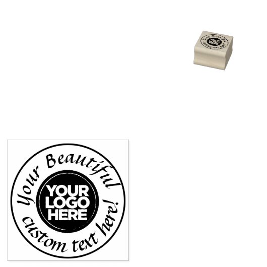 Elegante ronde logo cirkel tekstscript  rubberstempel (Gestempeld)