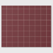 Elegante rood & crème raster cadeaupapier (Vlak)