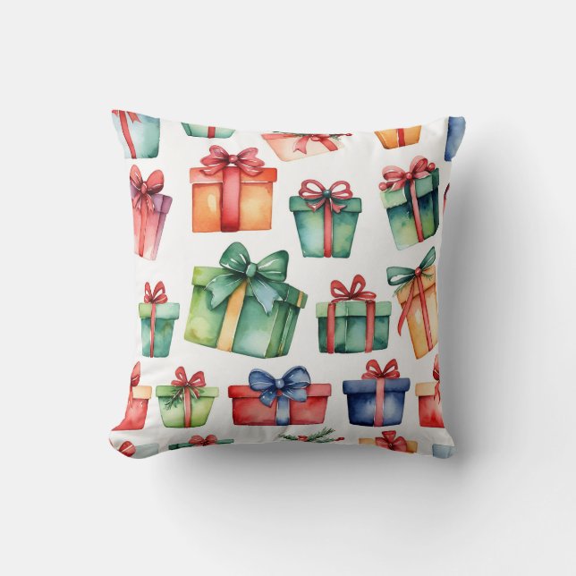 Elegante rood en wit seizoensgebonden traditionele kussen (Voorkant)