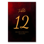 Elegante rood en zwart goud kalligrafie bruiloft kaart (Voorkant)