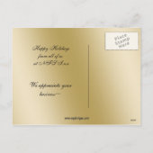 elegante rood goud Corporate Holiday Groeten Feestdagenkaart (Achterkant)