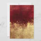 Elegante Rood/Goud Heilige Communie uitnodiging (Achterkant)