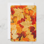 Elegante Rood Goud Herfst Bladeren Herfst Trouwen  (Achterkant)