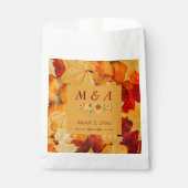 Elegante Rood Goud Herfst Bladeren Trouwcadeau Tas Bedankzakje (Voorkant)