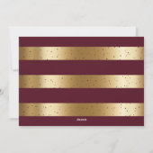 Elegante Rood Gouden Foto Vrolijke Kerst Kaart (Achterkant)