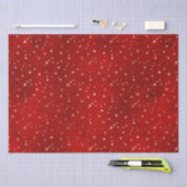 Elegante rood gouden kerstverlichting sterren scha tissuepapier (Craft)