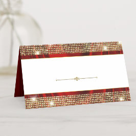 Elegante rood gouden zittafel plaats kaarten plaatskaartje
