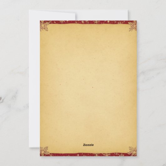 Elegante rood groen goud feestelijke ruit feestdagenkaart (Achterkant)