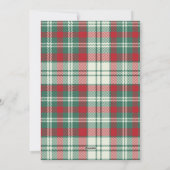 Elegante Rood & Groen Kerst Uitnodiging Festieve s (Achterkant)