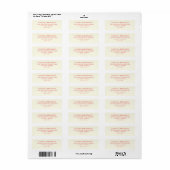 Elegante Rood Minimalistisch Etiket (Full Sheet)