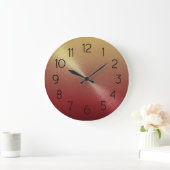 Elegante rood naar goud ombre-gradiënt grote klok (Huis)