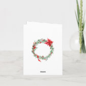 Elegante Rood Ornament Prettig Kerstfeest Groet Feestdagen Kaart (Achterkant)