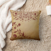 Elegante Rood Vintage Krullen Kussen (Deken)