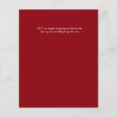 Elegante Rood Wit Blauwe Bloemige Trouwbudget (Achterkant)