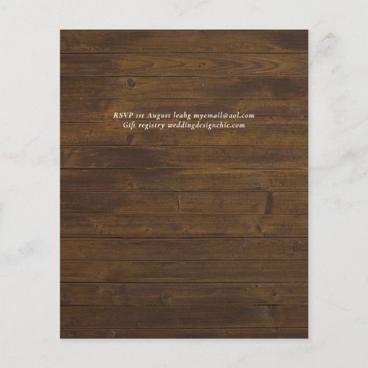 Elegante Rood Wit Blauwe Bloemige Trouwbudget Flyer (Achterkant)