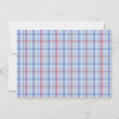 Elegante Rood Wit Blauwe Kerst Bruids Bruiloft Bedankkaart (Achterkant)