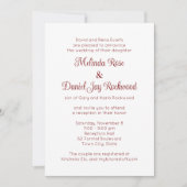 Elegante Rood & Wit Swirl bruiloft receptie Kaart (Voorkant)