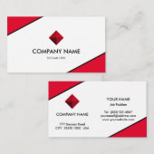 Elegante Rood & Wit Visitekaartje (Voorkant / Achterkant)