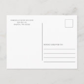 Elegante Rood Wit Winter Kerstmis Save the Date Aankondigingskaart (Achterkant)