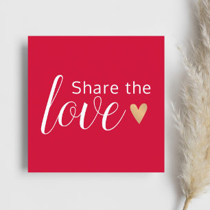 Elegante Rood Witte Gouden Hart Schoonheidssalon Aanbevelingskaartje