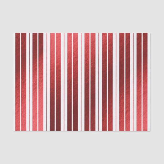 Elegante rood witte metalen candy gestreept tissuepapier (Voorkant)